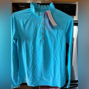 NWT Lillly Pulitzer Luxletic Aqua Long sleeve Top